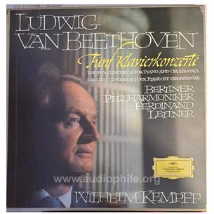 Ludwig van beethoven beş piyano konçertosu 4 lp set deutsche grammoph