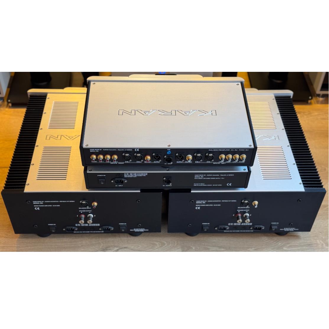 Karan acoustic kam 2000 monoblock power & kal ref mk3 preamp